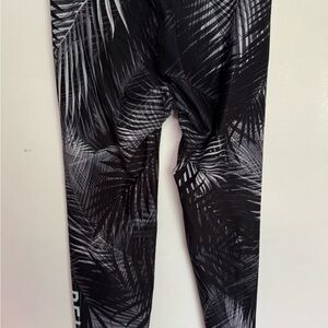 Peloton Black and White Palm Print Leggings